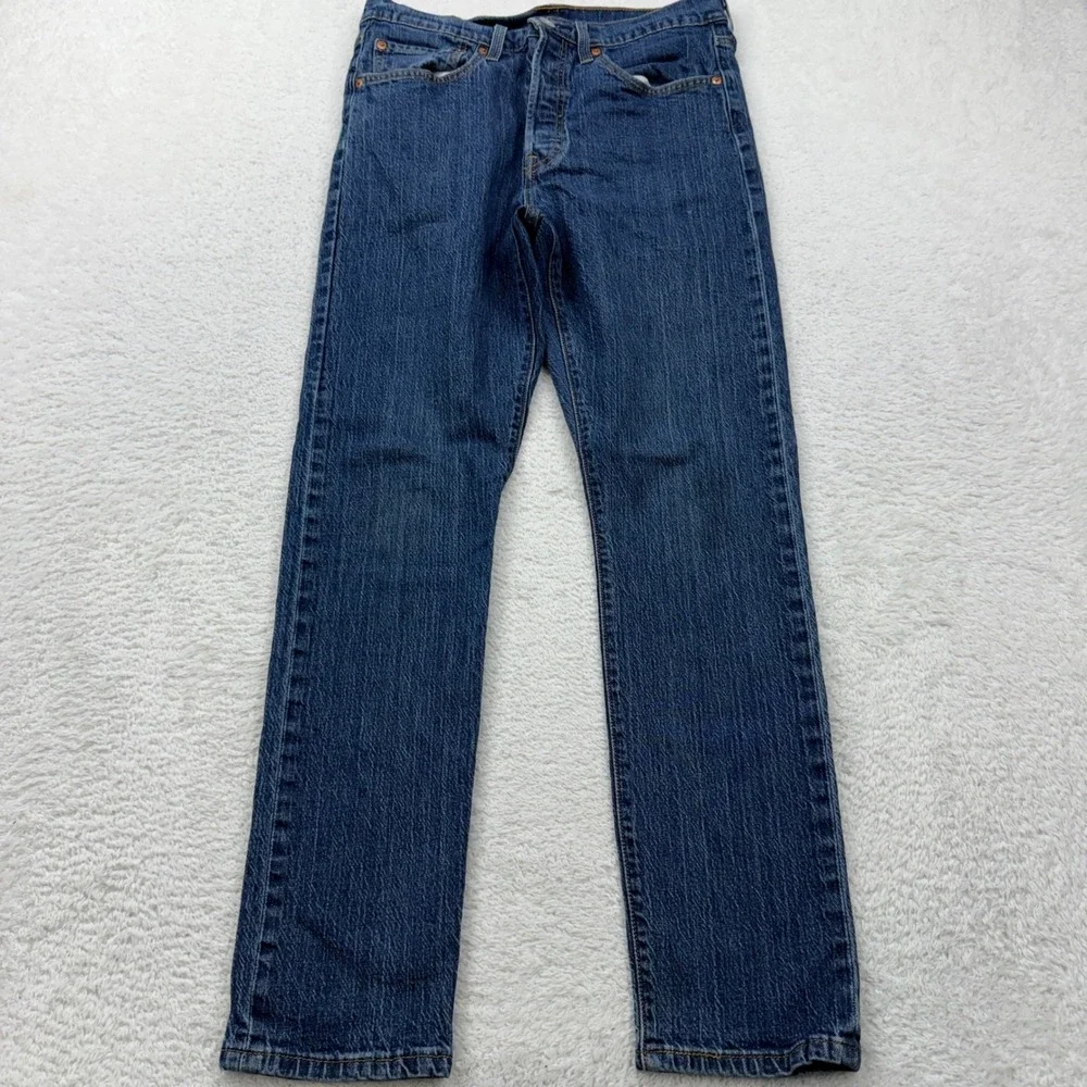 Levi's 501 Premium Button Fly Jeans Mens W30 L30 Dark Wash‎ Denim Pants 30x30